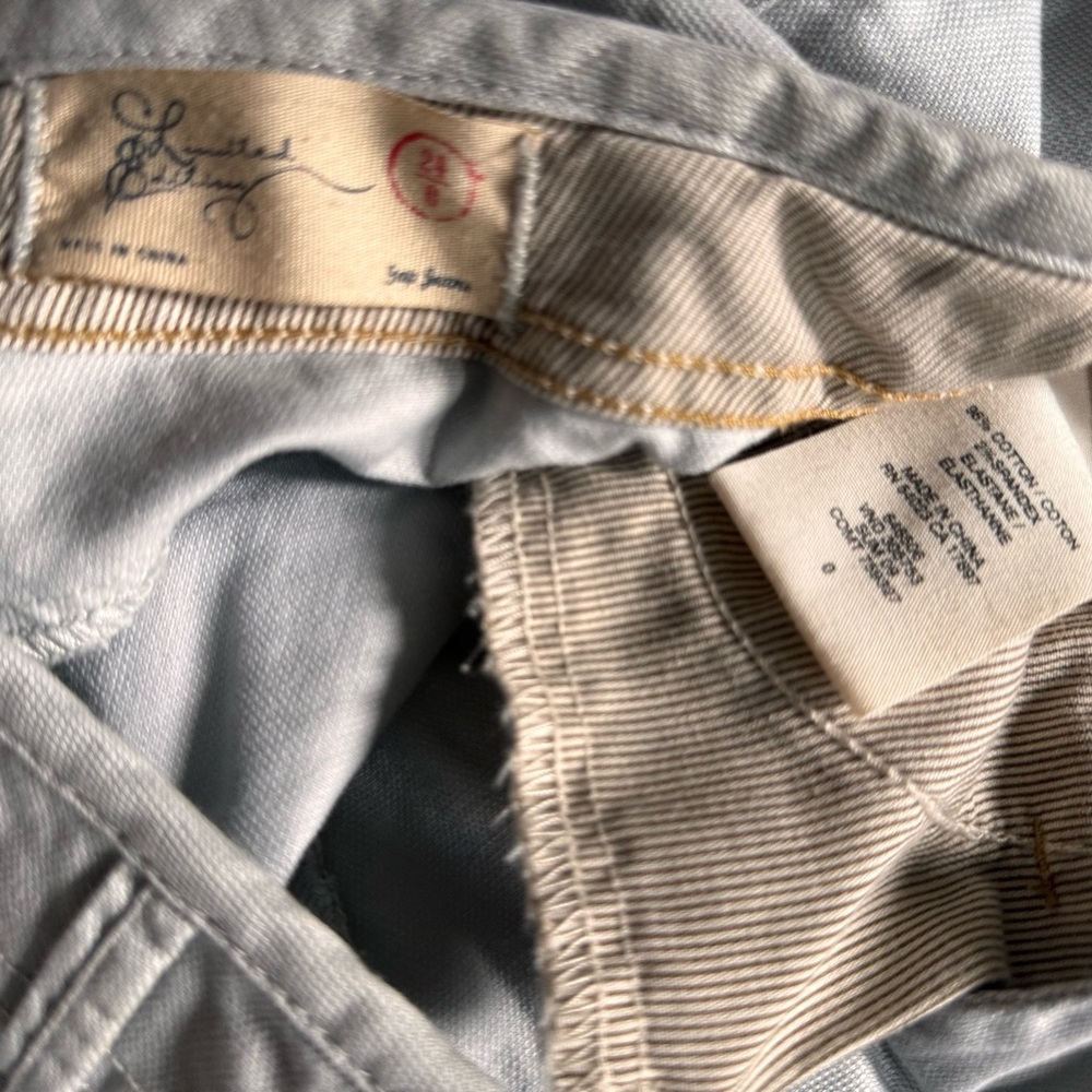 NWT Light Gray Blue Flare from a London Boutique years ago High Quality Denim - Picture 6 of 7